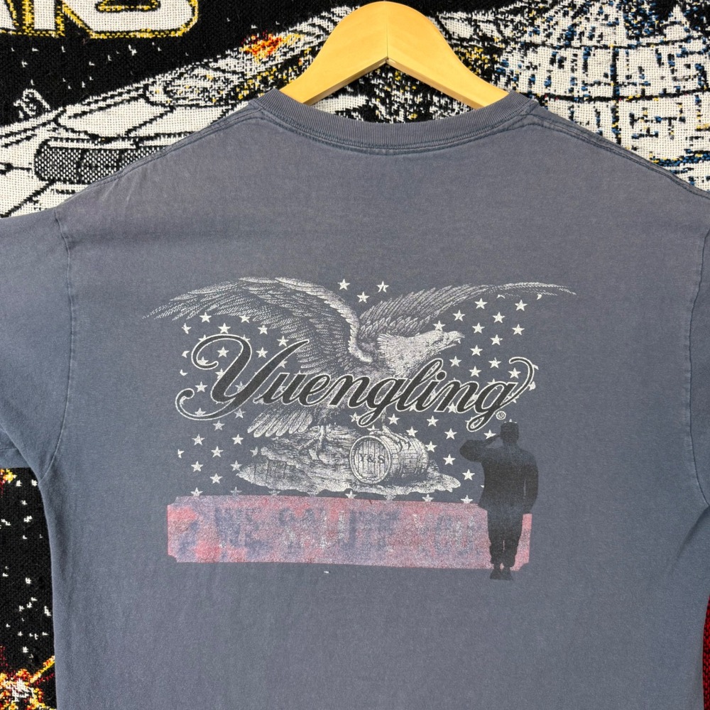 Yuengling Beer T Shirt Mens Blue  Graphic We Salute You Brewery